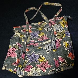 Vera Bradley Falling Flowers RETIRED Quilted Shoulder Bag/Purse